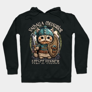 Nordic Norse Valhalla Viking Cat Warrior Hoodie